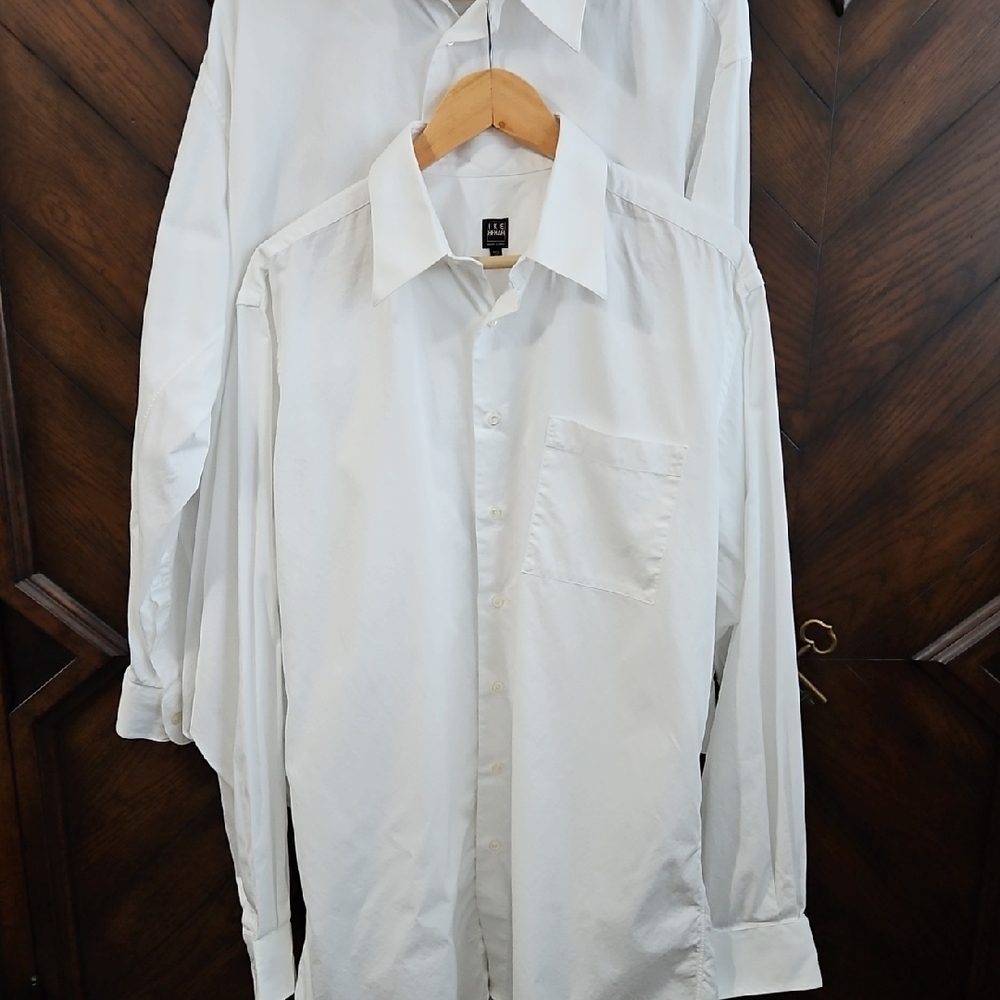 Ike Behar Men's Classic White Dress Shirts (2)